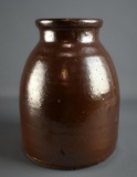 Antique Albany Slip Glaze 10” Jar