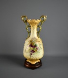 Antique 12” Porcelain Vase with Two Handles