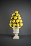 Large 22” H Porcelain Lemon Topiary