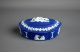Vintage Wedgwood Blue Jasperware Box