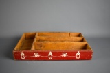 Vintage Divided Wood Tray