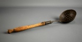 Antique Hand Made Strainer Ladle, 14” L