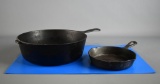 Old Wagner Ware 10” and 6.5” Cast Iron Frying Pans