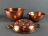 Lot of Three Copper Bowls
