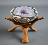 Amethyst Quartz Geode w/ Stand