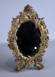 Vintage Gilded Metal Vanity Mirror