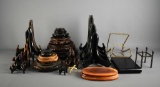 Lot of Plate Stands, Vase Bases, Etc.