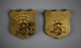 Pair of Vintage Cruiser-Destroyer Flotilla Six Brass Badges