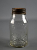 Old Horlicks's Malted Milk Bottle with Metal Lid