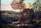Pastoral Genre, Oil on Canvas, Unsigned