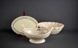 Lot of Three White Ceramic Serving Pieces: Spode & Other