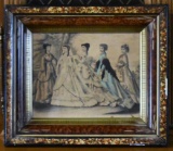 Antique Framed Wedding Scene