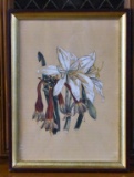 Framed Art Watercolor of Lilies