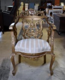 Vintage Gilded Wood Chair (Good Bones—Has Some Finish Losses