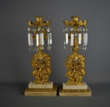 Pair of Vintage 16” H Girandole Candleholders