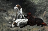 Modern Print of “Waiting” 1894 Art by Thomas Blinks, Nicely Matted & Framed