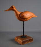 Hand Carved 13” H Wooden Duck on Iron & Wood Stand