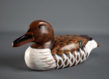 Hand Carved & Painted 5 x 11.5” L Wooden Duck Signed Cai Jaun Xu