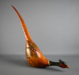 Hand Carved & Painted 20 x  24“ L Pheasant by Big Sky Carvers, Hindley Collection