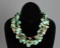 Stunning Turquoise & Abalone Shell 17” L  Necklace