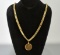 Spectacular Antique 1912 British Penny Coin Necklace