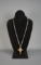 Vintage Accessocraft NYC Two Tone Heavy Cross Pendant Necklace, 24” L