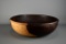 Large Hand Turned Vintage 18.5” Diam. Wooden Bowl, Marked “W”