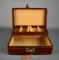 Vintage Locking Leather Jewelry Box, Tory NY w/ Key