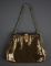 Vintage Whiting & Davis Gold Mesh Evening Bag w/ Rhinestone Buckle Accent