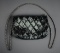 Hand Made Silver Beaded La Regale Zip Top Handbag w/ Strap