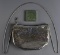 Vintage Silver Mesh Zip Top Handbag w/ Mirror Compact