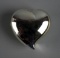 Silver Tone Heart Shaped Trinket Box