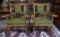 Pair of Mid-Century Bamboo & Rattan Armchairs w/ Upholstered Seats and Backs