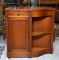 Unique Vintage Side Curio Cabinet with Speaker Grill on Side