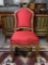 Exquisitely Carved Shadell & Bachmann, Inc., NYC Side Chair, Scarlet Red Upholstery