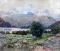 Fritz Lach (Austrian 1868-1933) “Der Traunsee Bei Altmunzfer” Watercolor 1920, Signed Lower Right