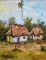 C. Girault, Two Huts, Oil on Canvas, Signed/ Dated Lower Left