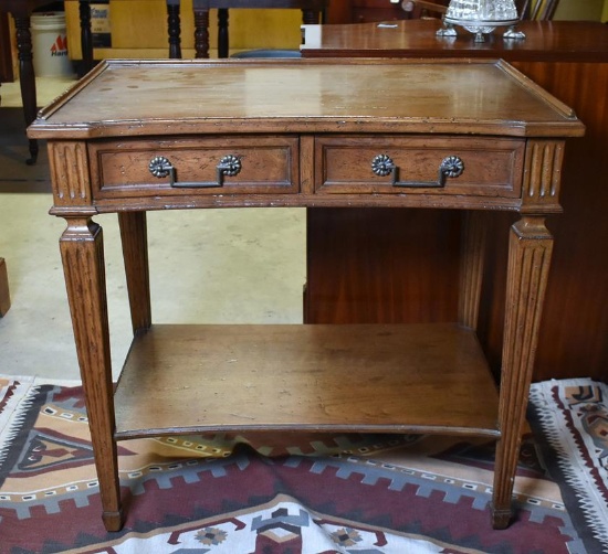 Elegant Auffray & Co., 3rd Ave NYC Fine French Walnut Side Table