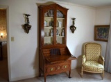 Elegant Auffray & Co., 3rd Ave NYC Fine French Walnut Secretary with Hutch