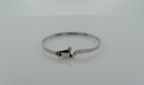 Tiffany & Co. Sterling Silver 18K Gold Trim Hook & Eye Bracelet