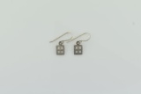 Scotland Charles Rennie Mackintosh Style Sterling Silver Earrings, 0.25” Size