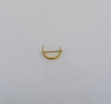 10K Gold Crescent Pin