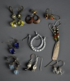 Lot of Nine Costume Jewelry Earring Pairs