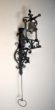 Unique Folk Art Hand Wrought Iron Wall Mounted Kitchen/Dinner Bell