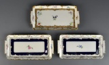 Three Antique Meissen Trays, Marks from 18th & 19th - 20th C. Periods