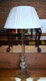 Wonderful Vintage Heavy Cut Glass Lamp