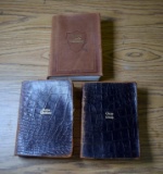 Lot of Three Antique Leather Bound Books: R. L. Stevenson, Anton Chekhov, Oscar Wilde