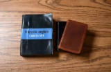 Lot of Three Leather Bound Miniature Books: “Hamlet”, French/English Dict., Spanish/English Dict.