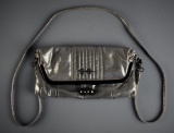Silver Tone Fabric Jessica Simpson Evening Bag