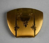 Vintage Art Deco Clam Shaped Elgin Amer. Compact, Made in USA